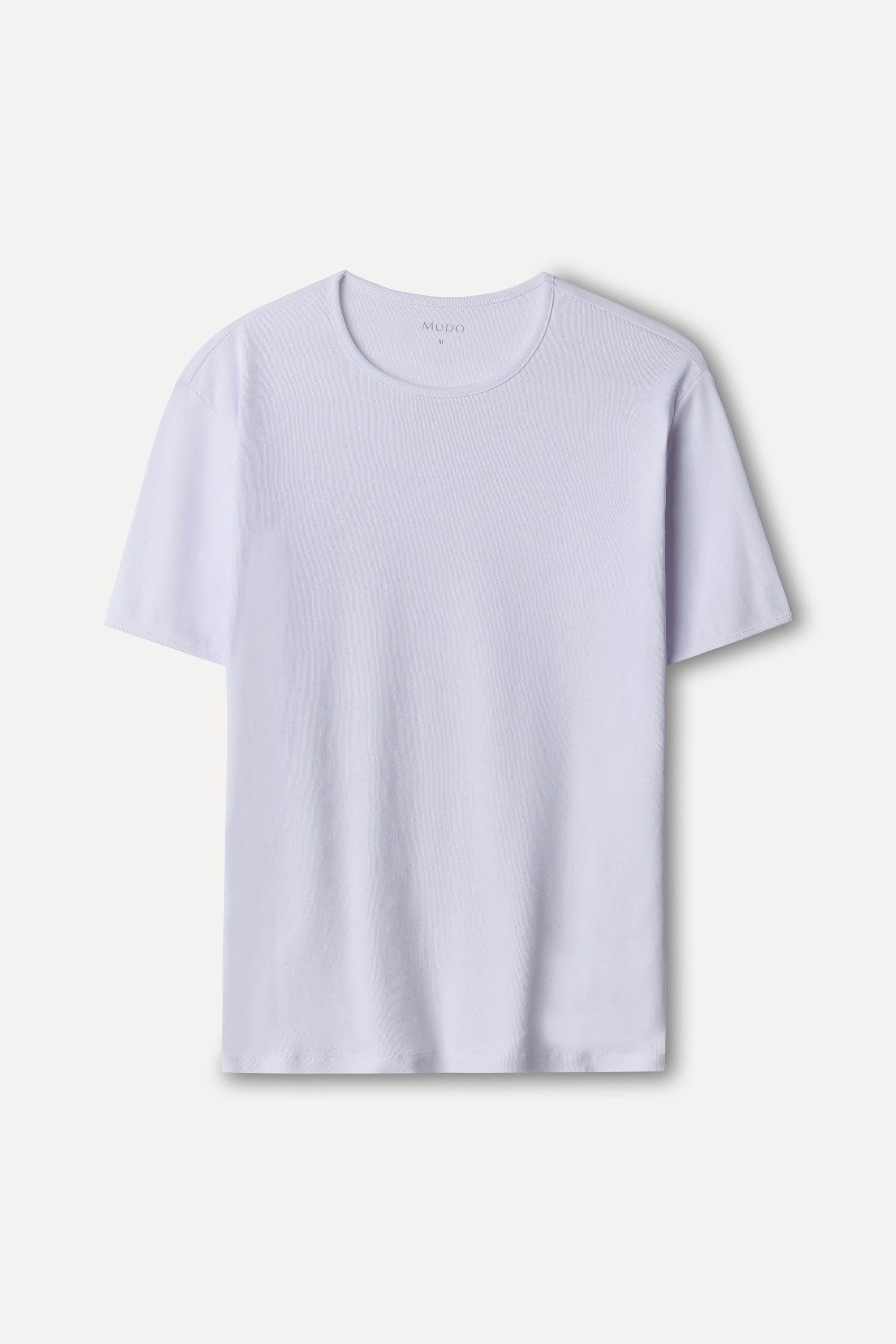 Erkek Beyaz Bisiklet Yaka T-Shirt