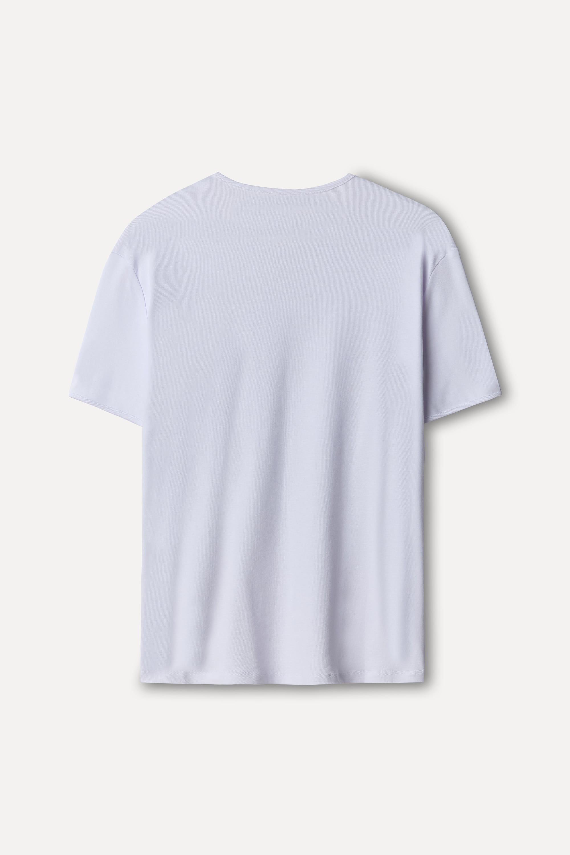 Erkek Beyaz Bisiklet Yaka T-Shirt