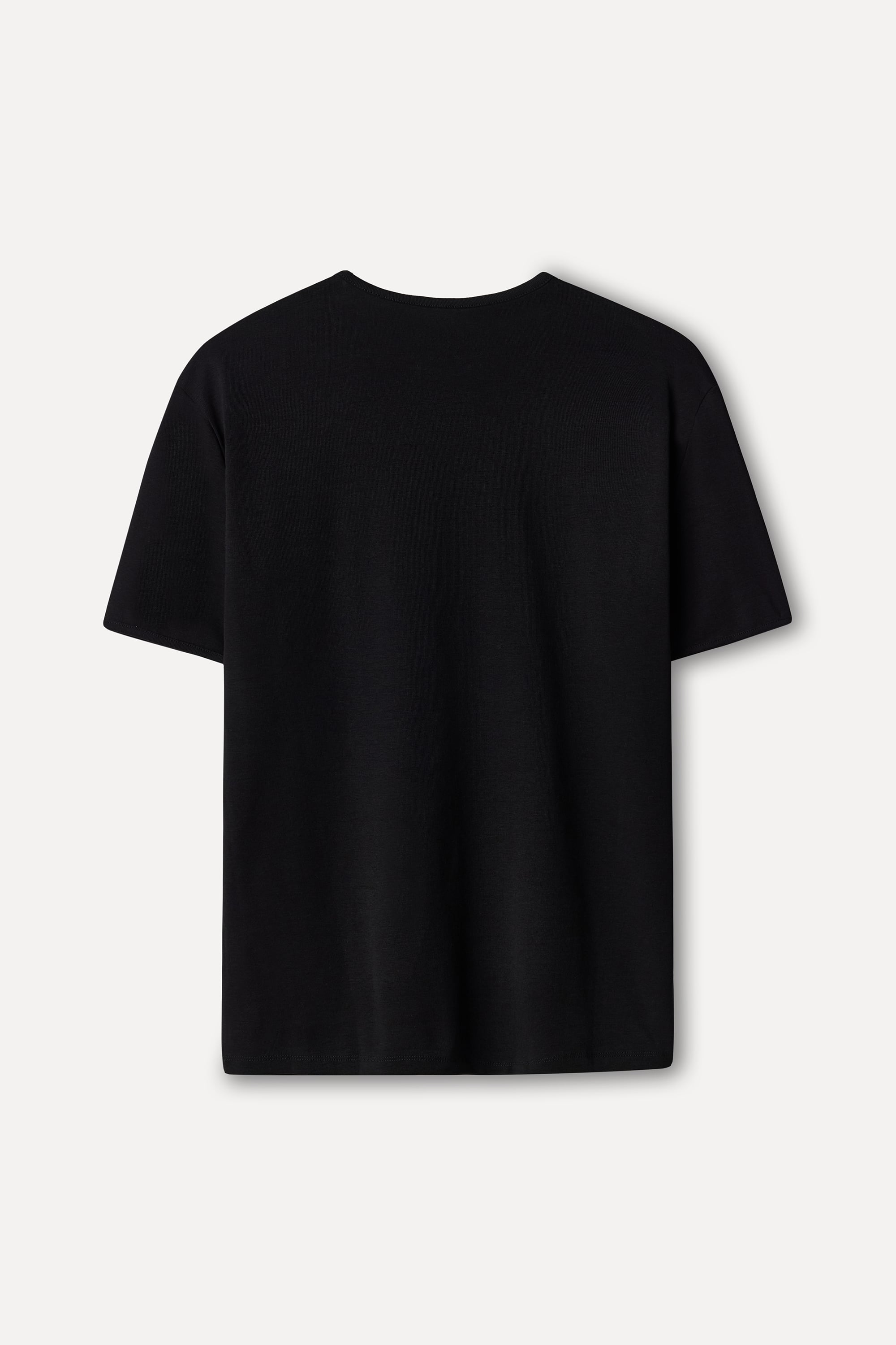 Erkek Siyah Bisiklet Yaka T-Shirt