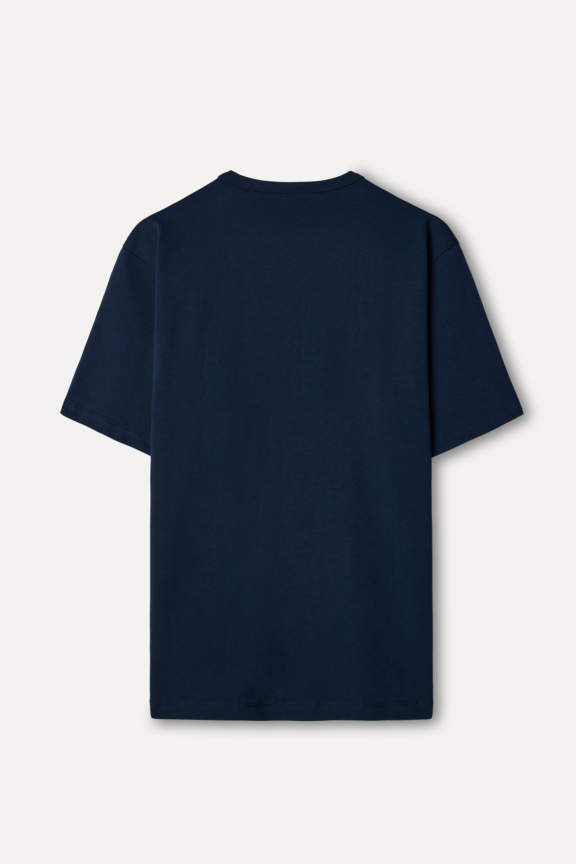 Erkek Lacivert Comfort Fit Bisiklet Yaka T-Shirt