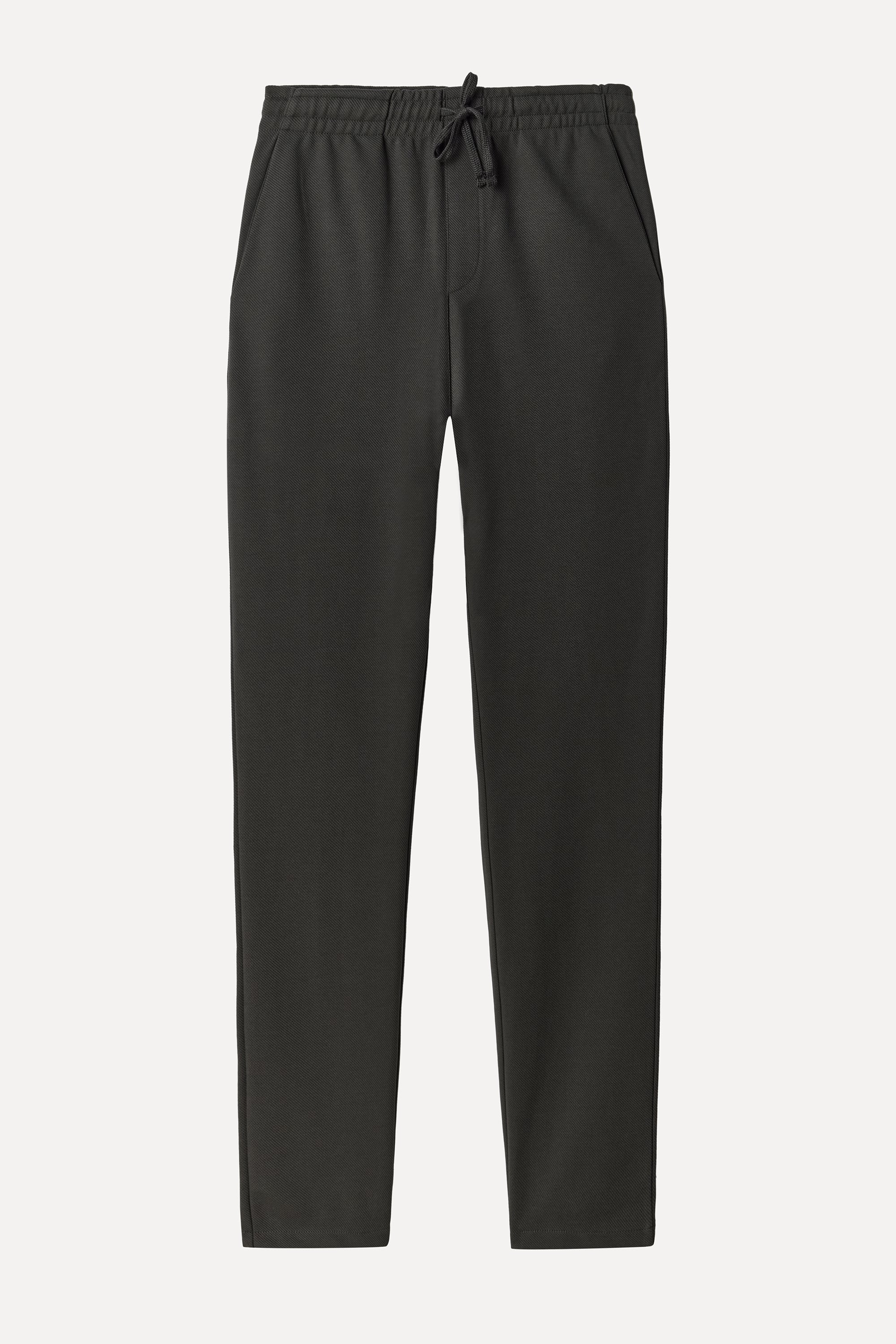 Erkek Antrasit Beli Bağlamalı Straight Fit Pantolon
