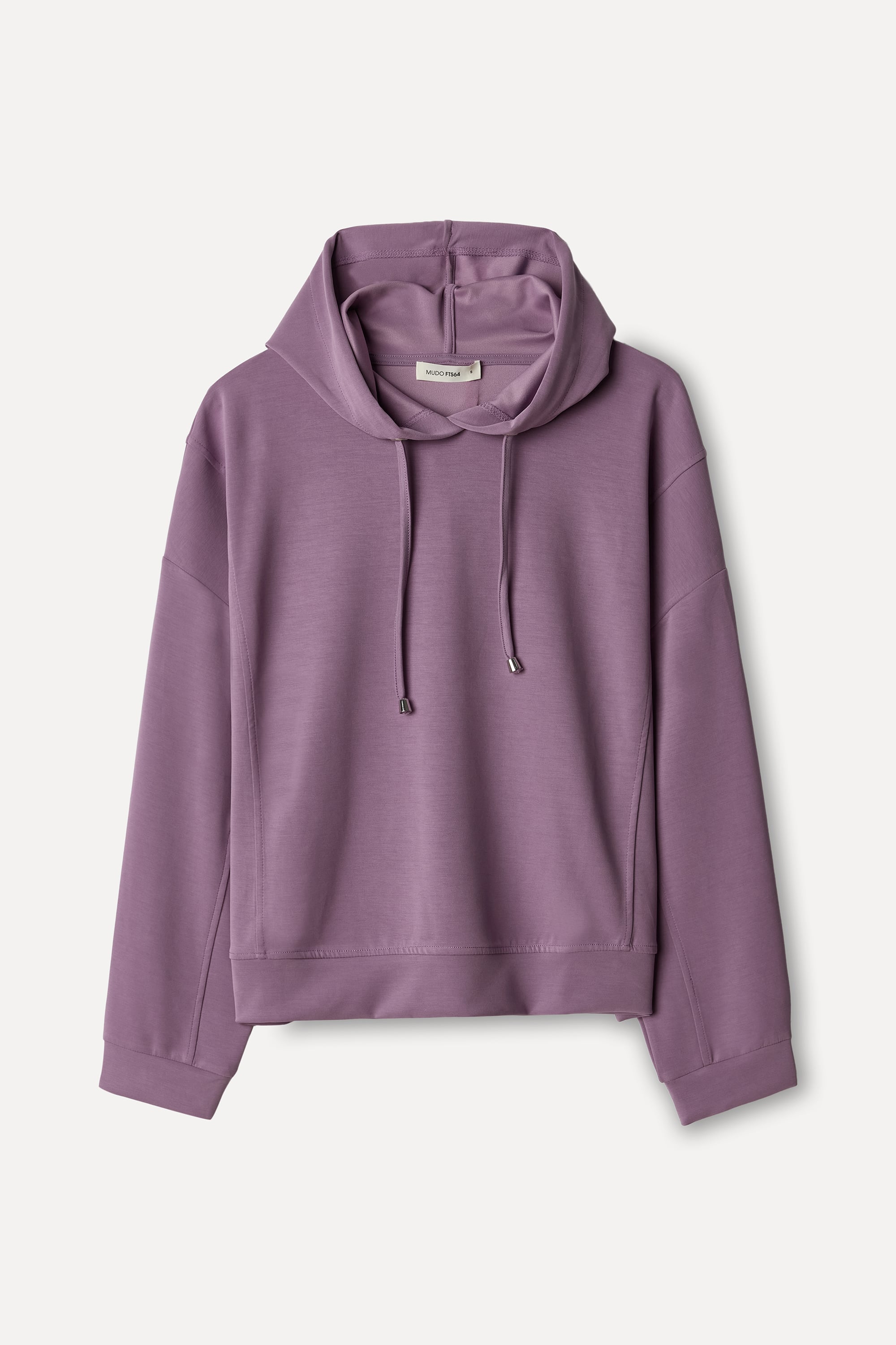 Kadın Lila Modal Karışımlı Kapüşonlu Sweatshirt