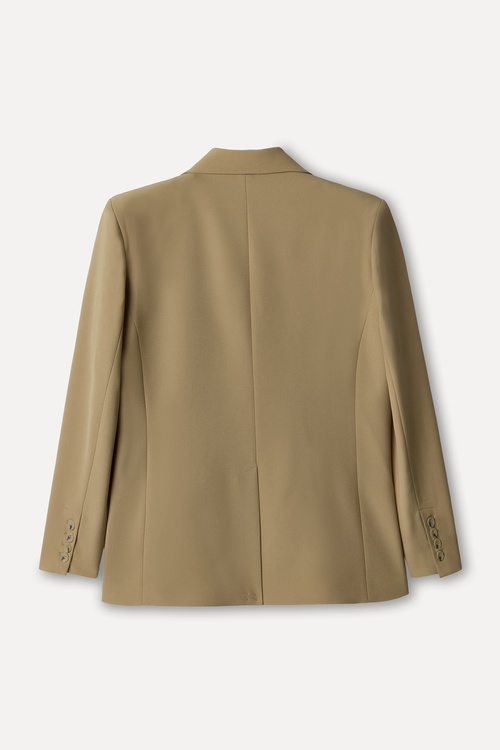 Kadın Bej Rengi Oversize Blazer Ceket