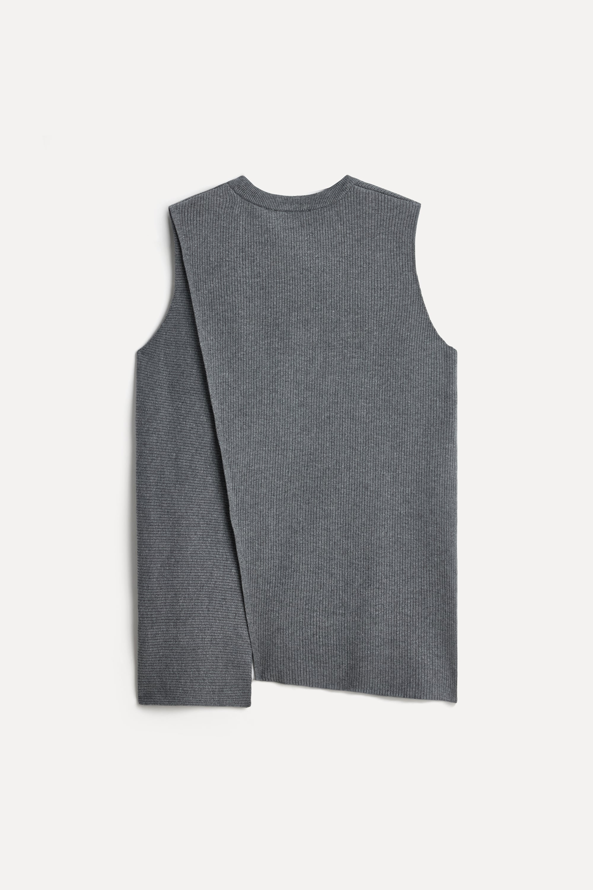 Kadın Gri Melanj Oversize Süveter