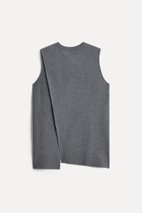 Kadın Gri Melanj Oversize Süveter