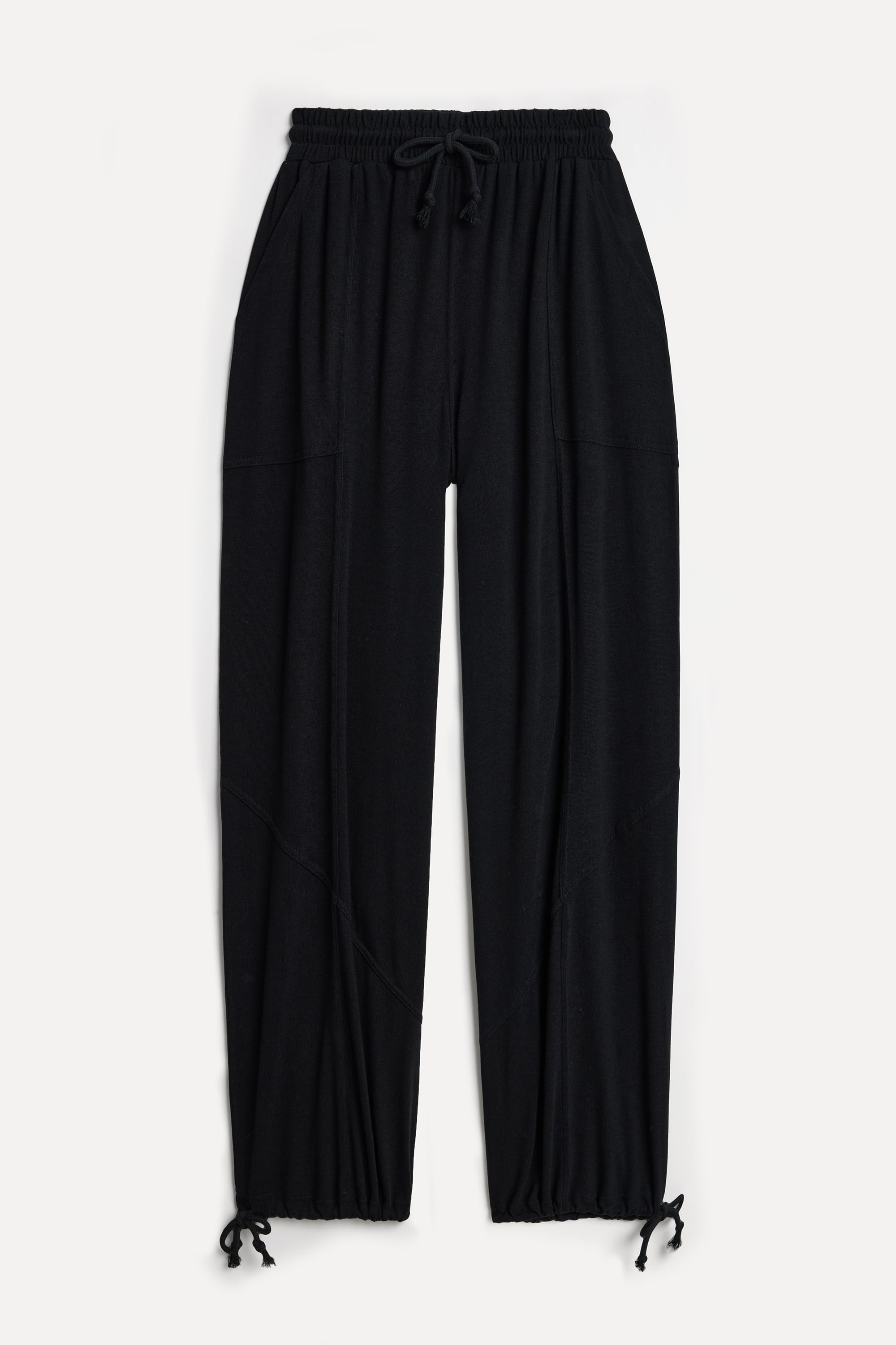 Kadın Siyah Jogger Fit Bağlamalı Pantolon