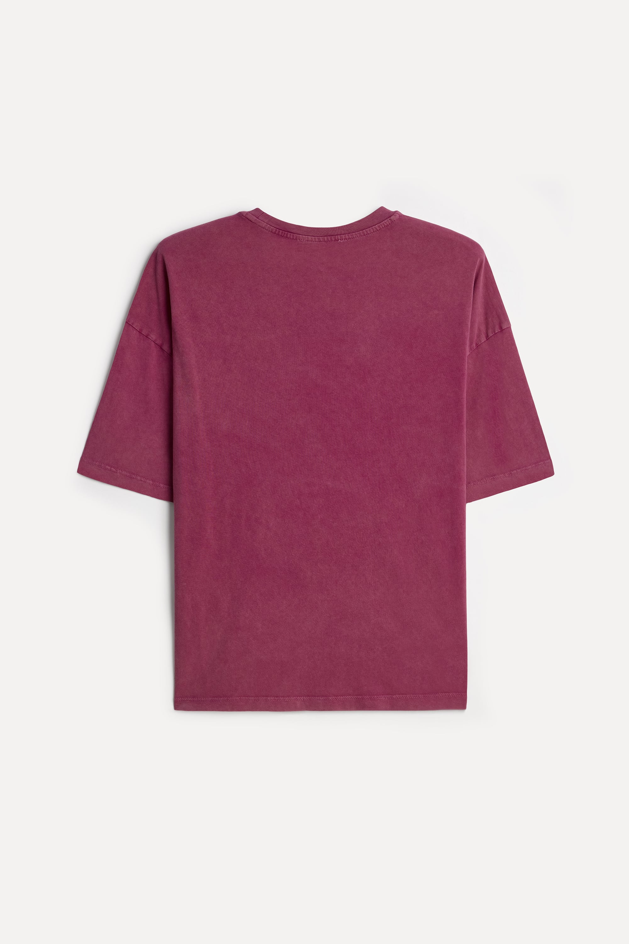 Kadın Pembe Pamuklu Baskılı Bisiklet Yaka T-Shirt
