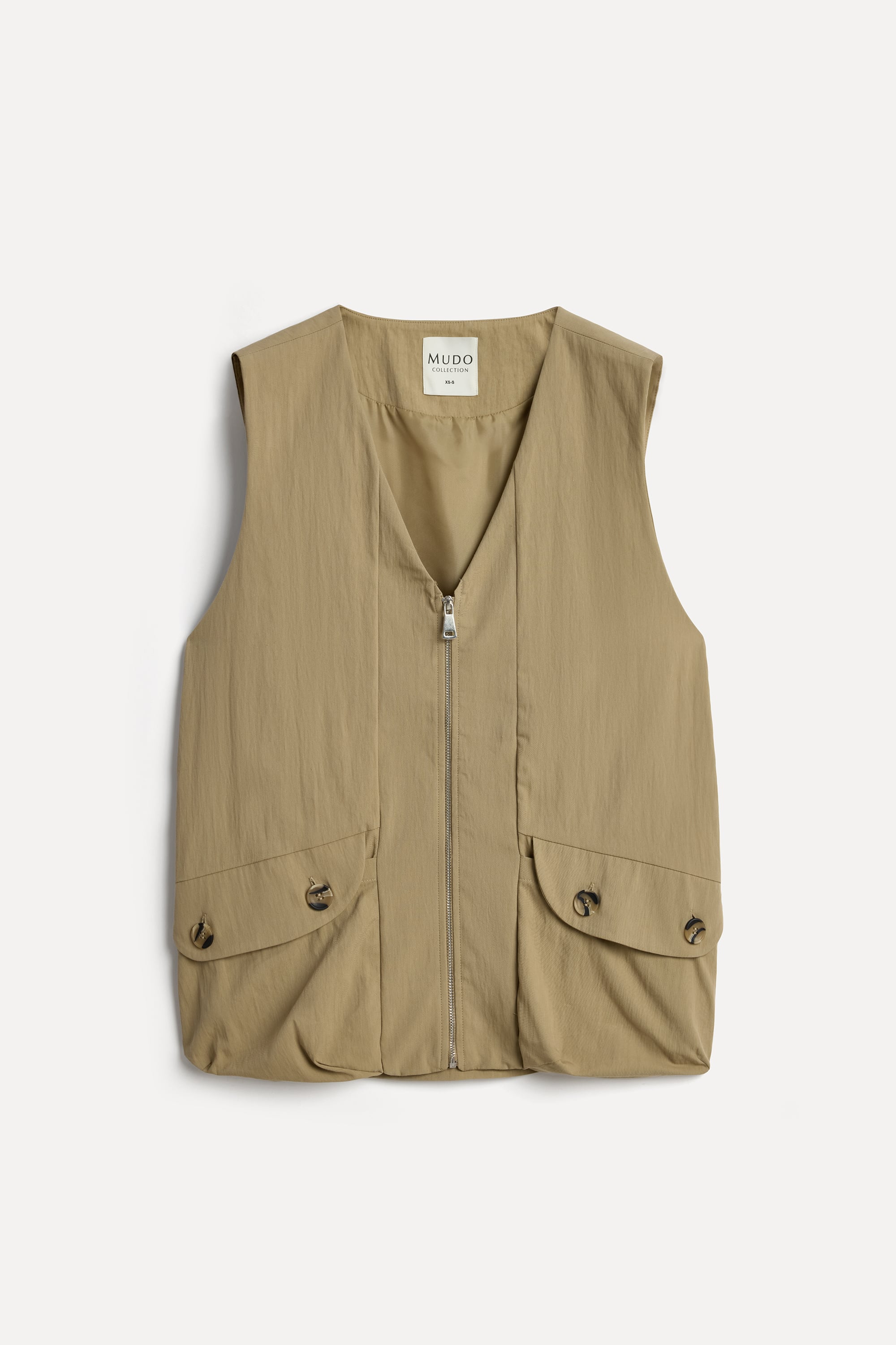 Kadın Bej Rengi Oversize Yelek