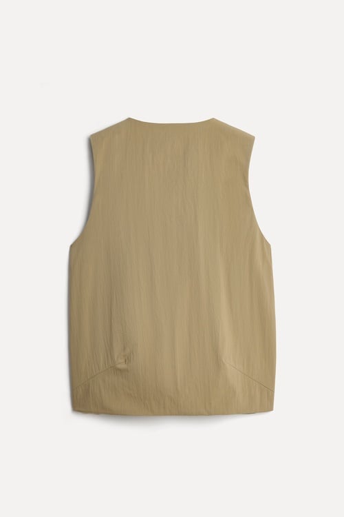 Kadın Bej Rengi Oversize Yelek