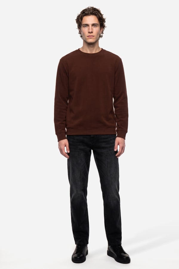 Erkek Siyah Straight Fit Jean Pantolon