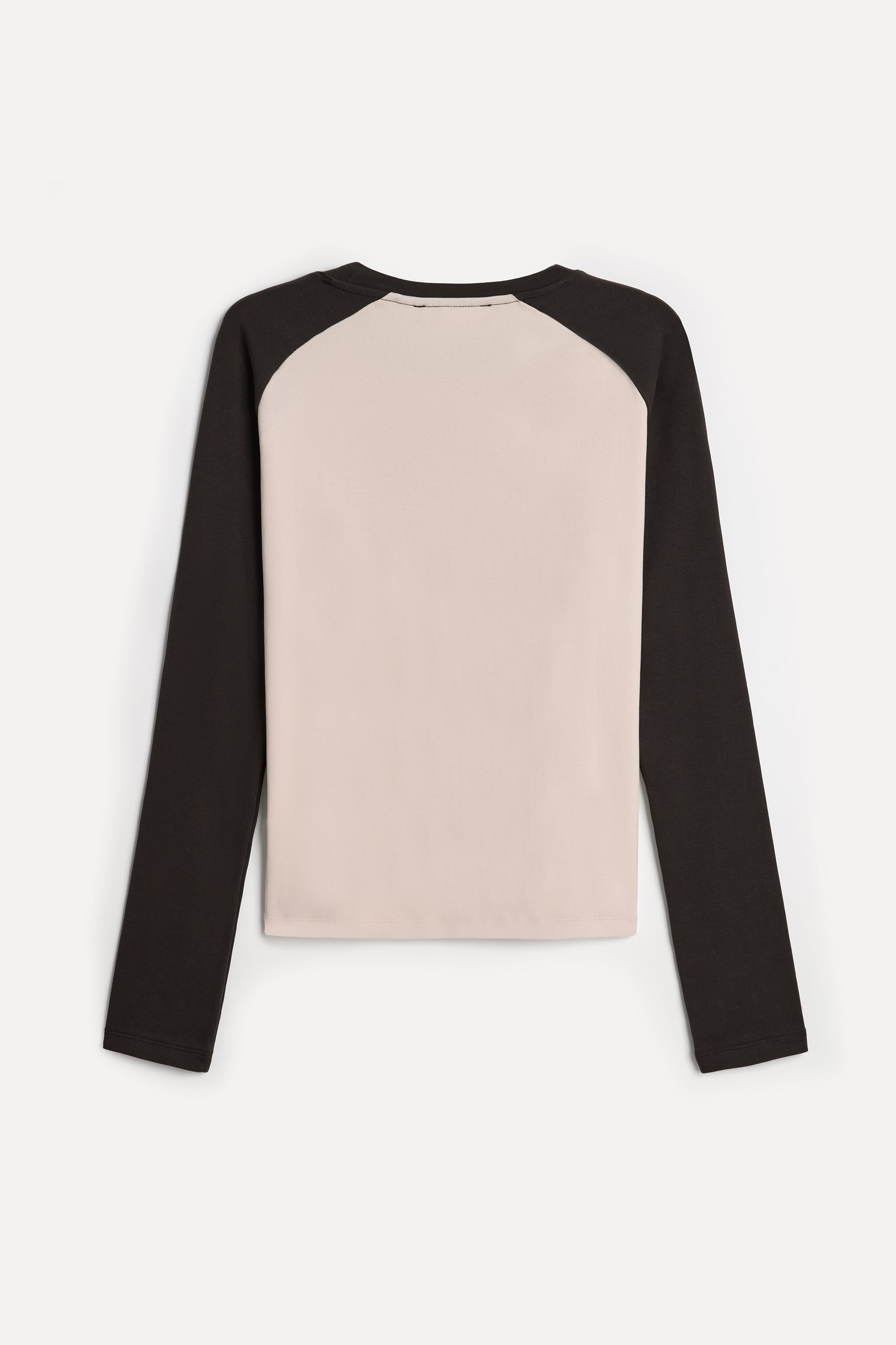 Kadın Açık Pembe Bisiklet Yaka Uzun Kollu T-Shirt